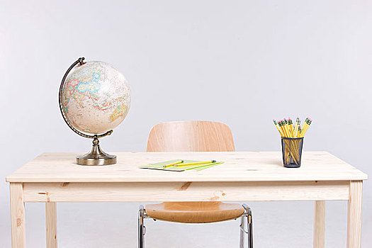 地球,文具,书桌