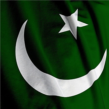 巴基斯坦,旗帜,特写