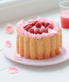 树莓,天使,蛋糕