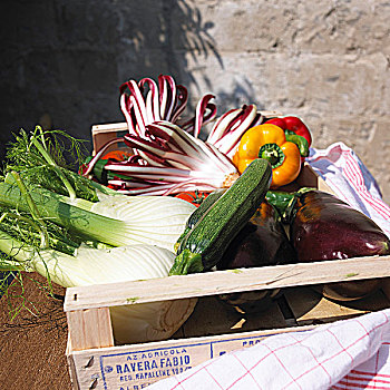 板条箱,意大利,蔬菜