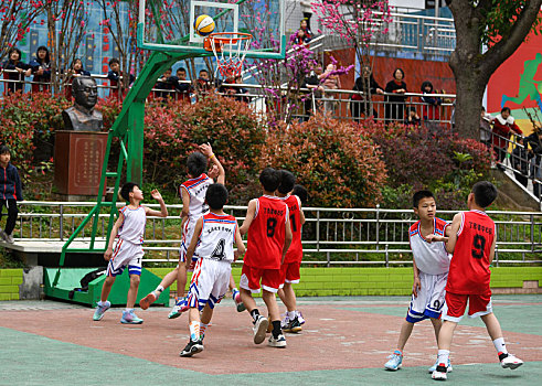 重庆酉阳,乡村小学生篮球赛精彩,篮,不住