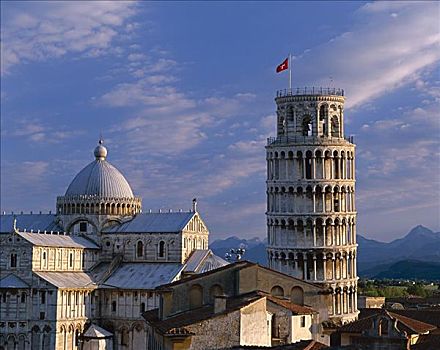 中央教堂,斜塔,比萨,托斯卡纳,意大利