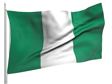飞,旗帜,尼日利亚,国家