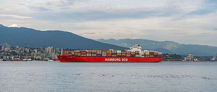 集装箱船,煤,港口,温哥华,不列颠哥伦比亚省,加拿大,北美