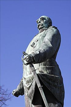 俾斯麦,雕塑,纪念,广岛,公园,基尔,石荷州,德国