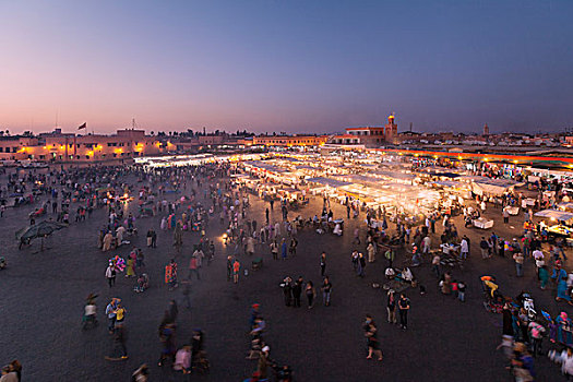 黄昏,玛拉喀什,摩洛哥,非洲