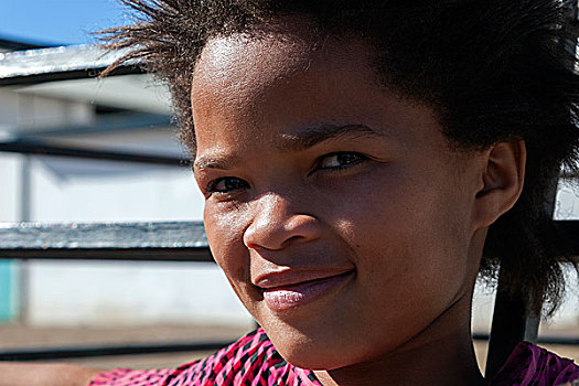 女孩,头像,基特曼斯胡普,纳米比亚,非洲