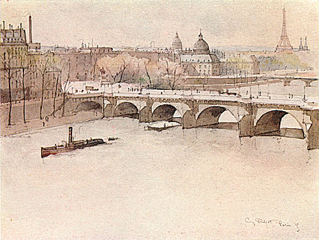 巴黎新桥,艺术家,尤金
