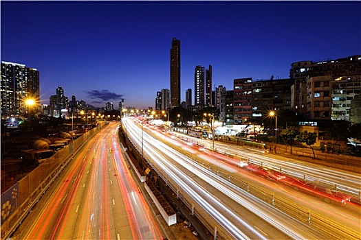 交通,公路,城市,夜晚