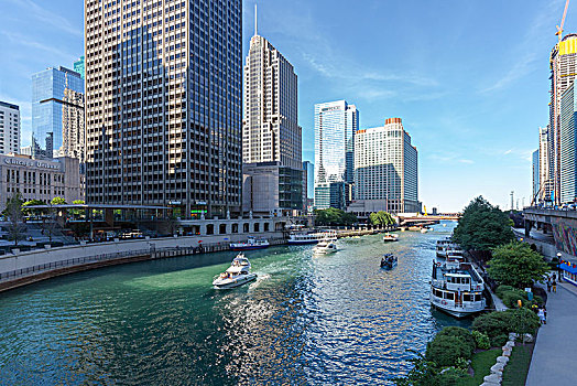 美国芝加哥市的芝加哥河
