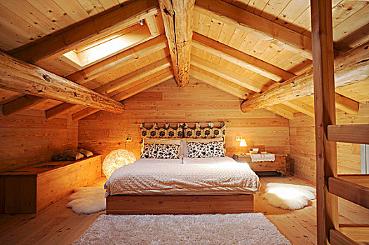 阁楼,卧室,木屋