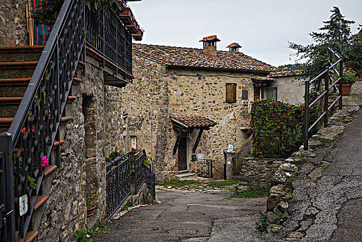 房子,城镇,托斯卡纳,意大利