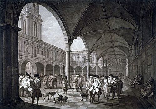 院落,伦敦交易所,经纪人,伦敦,1788年