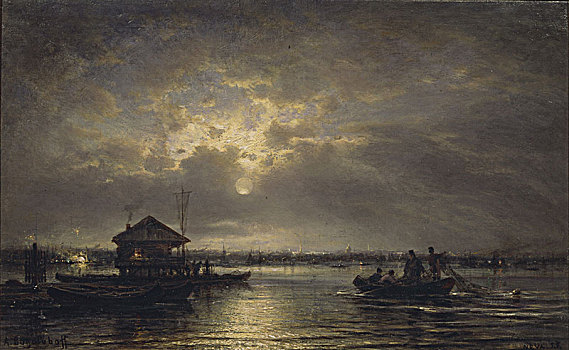 夏天,夜晚,1875年,艺术家