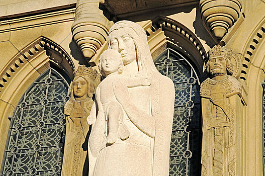 圣母玛利亚,雕塑,圣母大教堂,卢森堡,欧洲