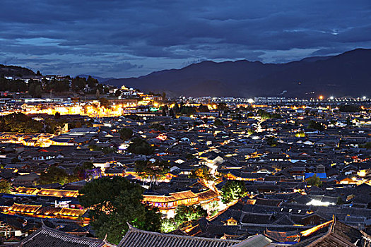 丽江古城夜景