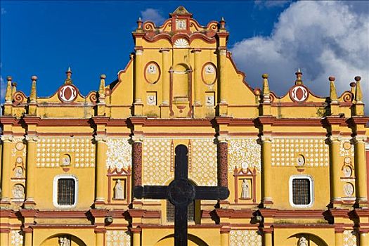 大教堂,圣克里斯托瓦尔,房子,恰帕斯,省,墨西哥