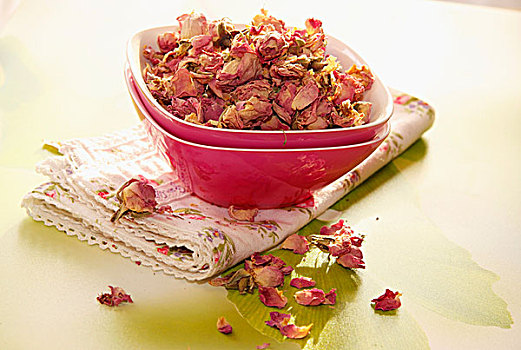 碗,干燥,玫瑰花瓣