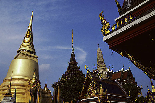 泰国,曼谷,大皇宫,金色,塔,图书馆,祠庙