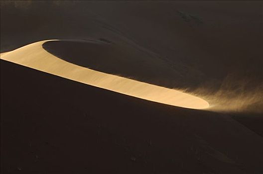 沙丘,沙暴,逆光,纳米布沙漠,纳米比亚,非洲