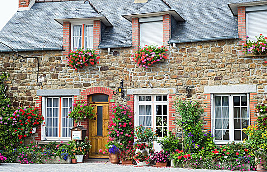 传统,房子,布列塔尼半岛,法国