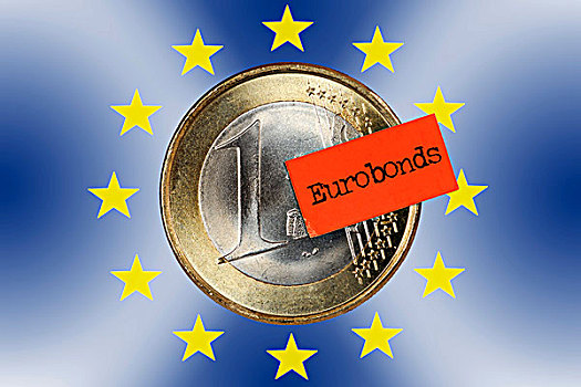 一个,欧元,硬币,价格,标签,标识