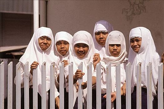 印度尼西亚,爪哇,穆斯林,女生