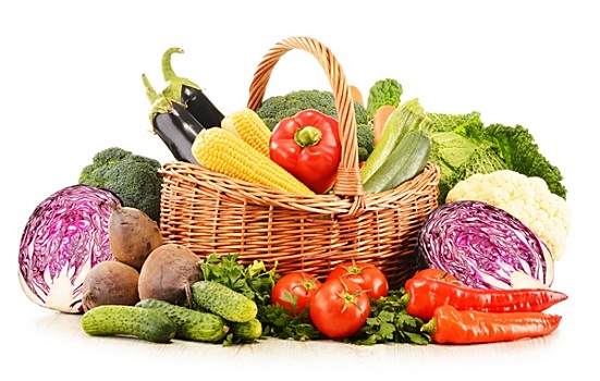 构图,品种,新鲜,生食,有机,蔬菜