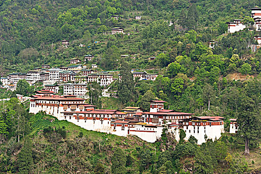 俯视,不丹,乡村