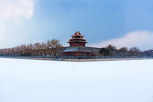 故宫角楼雪景