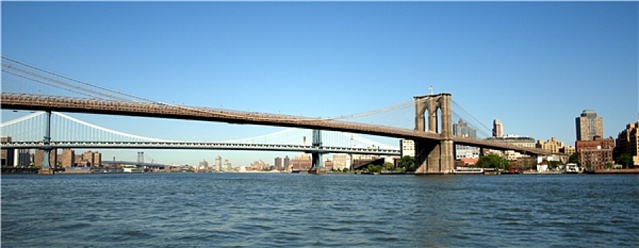 布鲁克林大桥,曼哈顿大桥,纽约