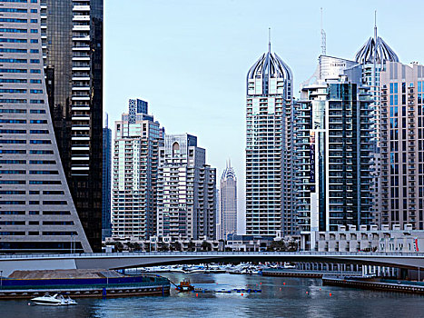 摩天大楼,码头,迪拜,地区,阿联酋,中东