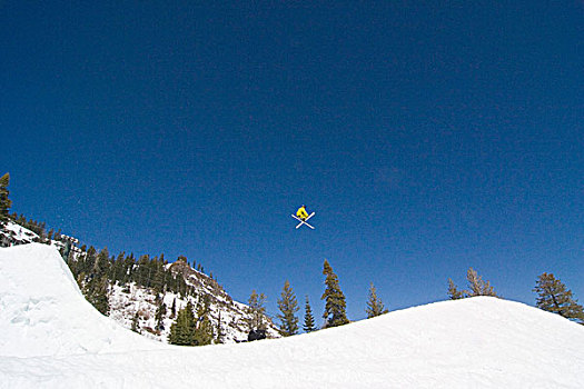 滑雪者,跳跃,巨大,加利福尼亚