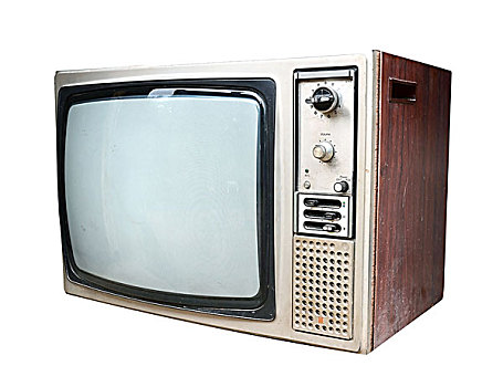 老,旧式,电视,隔绝