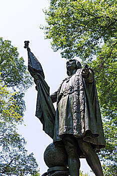 中央公园,哥伦布雕像,曼哈顿,纽约,美国