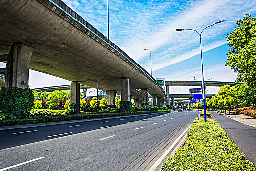 仰视,高架桥,城市