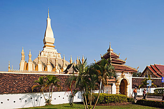 老挝,万象,塔銮寺