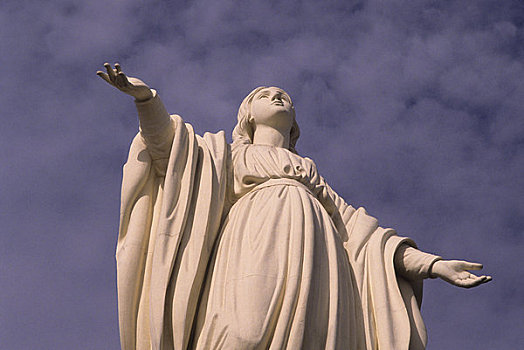 智利,圣地亚哥,雕塑,圣母玛利亚