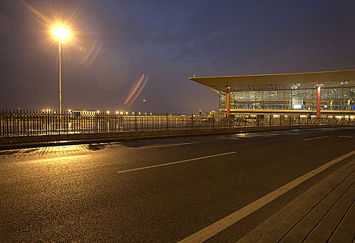 首都机场t3航站楼夜景