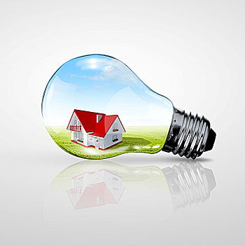 电灯,灯泡,房子,室内,信息技术,象征,清洁能源