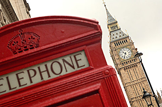 大,大本钟,红色,电话,盒子,伦敦,英格兰,英国,欧洲