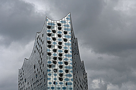 玻璃幕墙,交响乐团,建筑师,港城,汉堡市,德国,欧洲