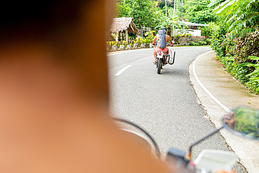 男人,摩托车,公路旅行,菲律宾