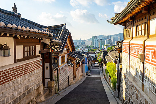 韩国首尔北村韩屋村风光