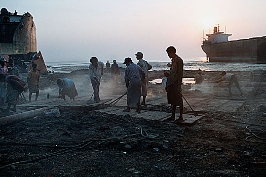 劳工,一个,院子,钢铁,盘子,卡车,孟加拉,可靠,产业,五月,2006年