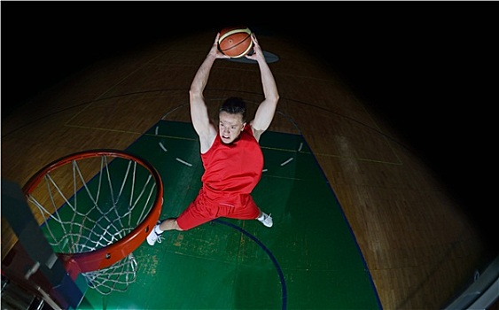 强悍,健康,男青年,玩,篮球