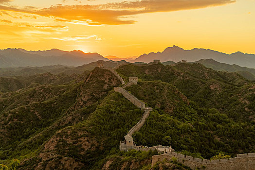 金山岭长城风景区,长城夕照