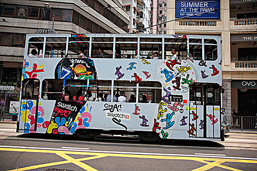 城市,有轨电车,道路,湾仔,香港