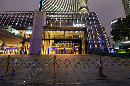 上海陆家嘴夜景,上海夜景无人