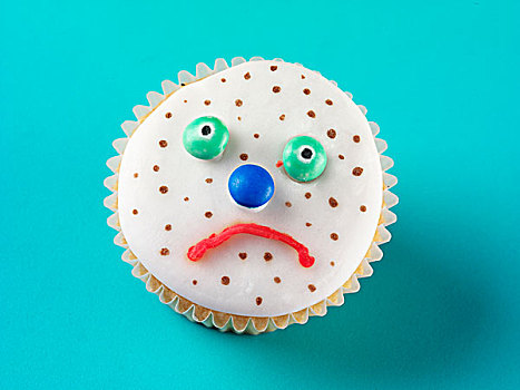 不开心,斑点,脸,杯形蛋糕